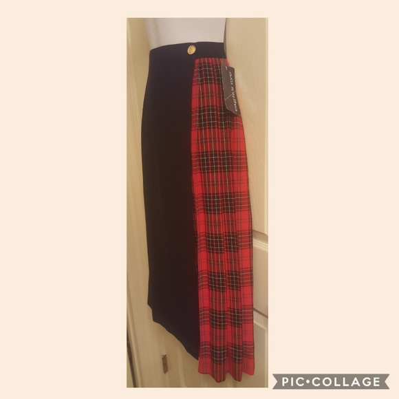 Vintage Eagle's Eye Tartan Wool Wrap Skirt - Picture 7 of 10